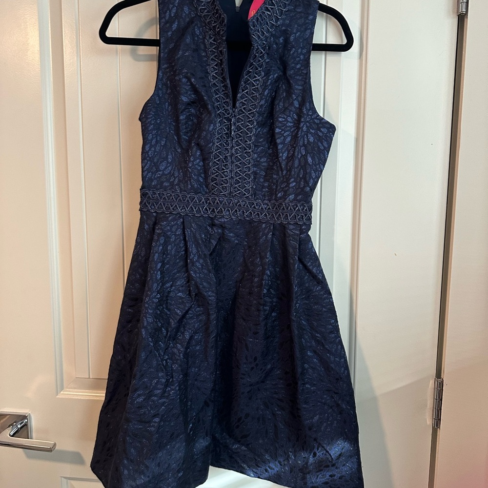 Lilly Pulitzer Navy Blue Sleeveless Cocktail Dress
